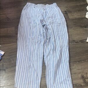 Briggs New York Blue Striped Wide Leg Pants
